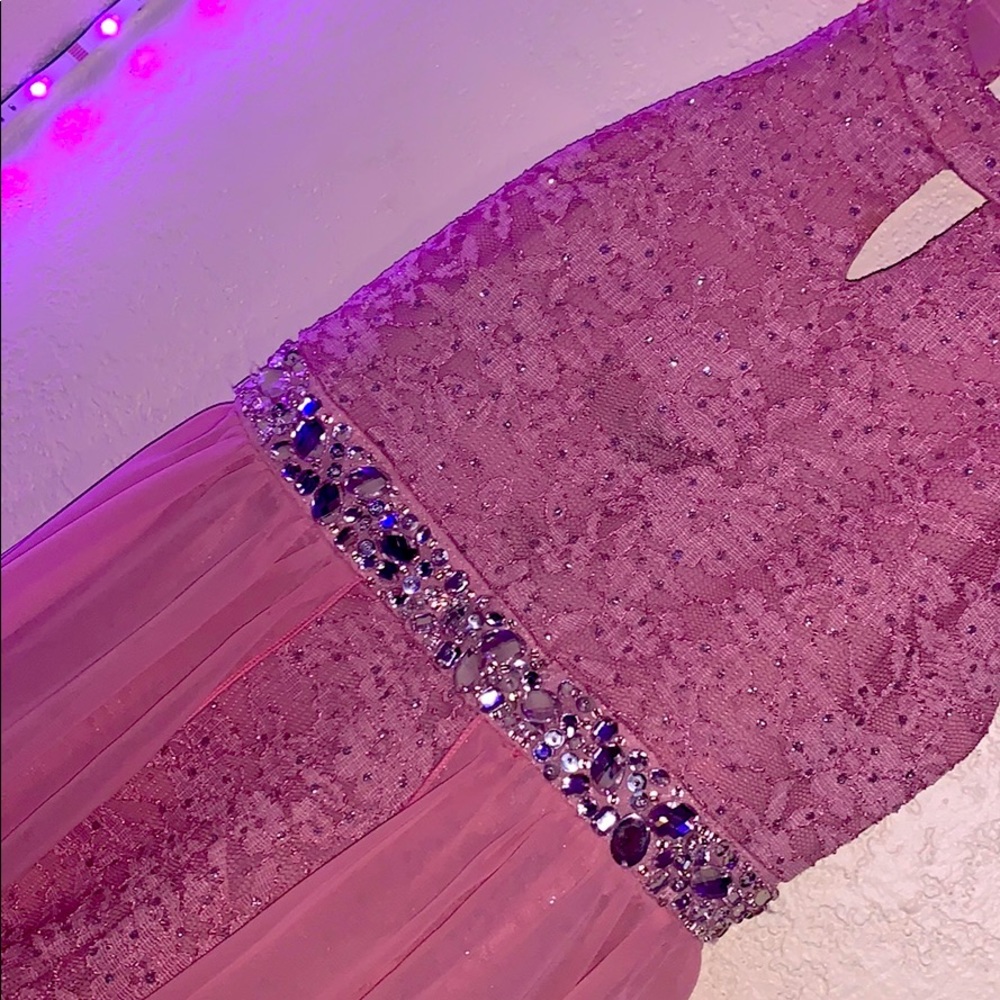 Pink rhinestone dress